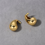 Minimal Sculptural C - Shape Teardrop Stud Earrings - floysun