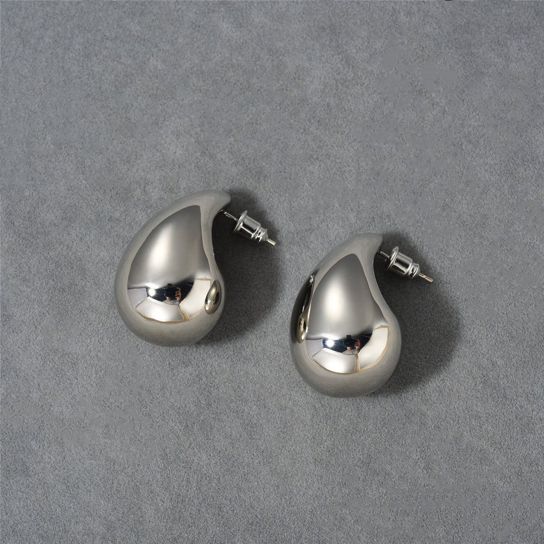 Minimal Sculptural C - Shape Teardrop Stud Earrings - floysun