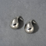 Minimal Sculptural C - Shape Teardrop Stud Earrings - floysun