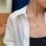 Minimal Solid Teardrop Pendant Chain Necklace - floysun