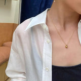 Minimal Solid Teardrop Pendant Chain Necklace - floysun