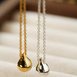 Minimal Solid Teardrop Pendant Chain Necklace - floysun