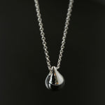 Minimal Solid Teardrop Pendant Chain Necklace - floysun