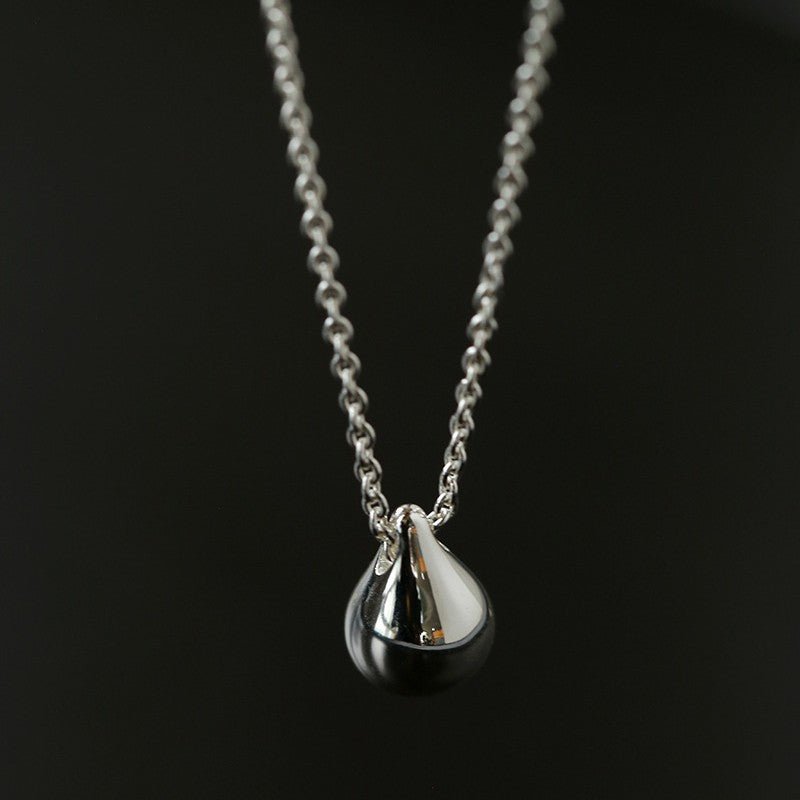 Minimal Solid Teardrop Pendant Chain Necklace - floysun