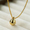 Minimal Solid Teardrop Pendant Chain Necklace - floysun