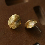 Minimal Spiral Textured Stud Earrings - floysun