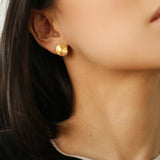 Minimal Spiral Textured Stud Earrings - floysun