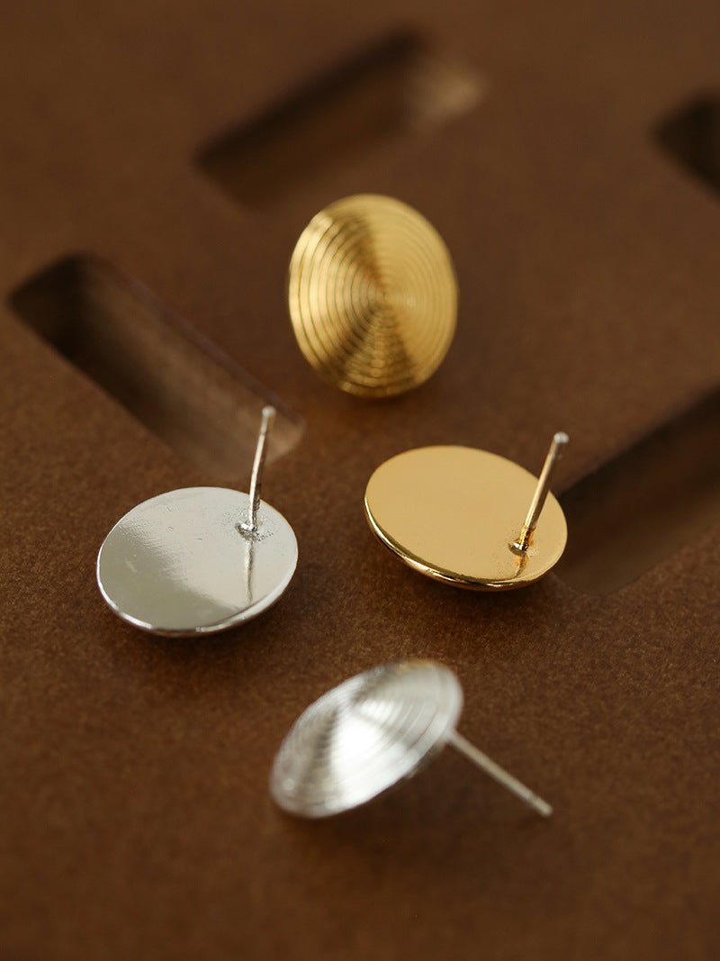 Minimal Spiral Textured Stud Earrings - floysun