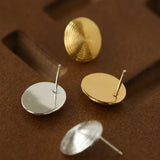 Minimal Spiral Textured Stud Earrings - floysun