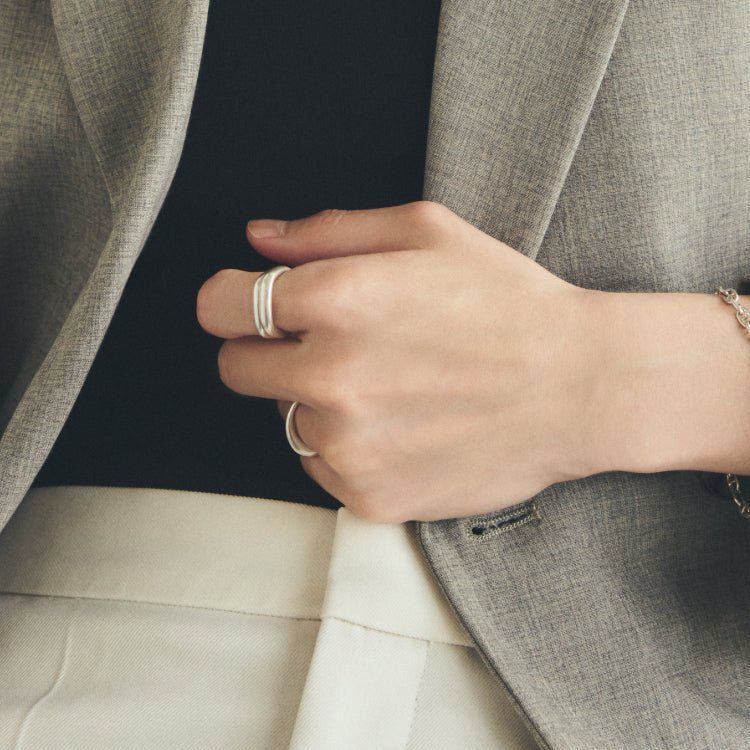 Minimal Sterling Silver Band Ring - floysun