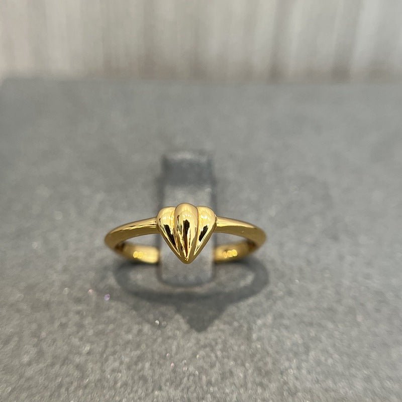 Minimalist 3D Heart Ring - 18K Gold Vermeil - floysun