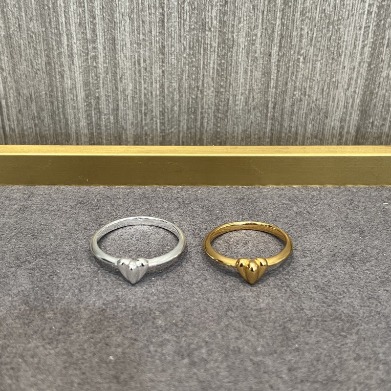 Minimalist 3D Heart Ring - 18K Gold Vermeil - floysun