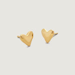 Minimalist 3D Heart Stud Earrings - Sleek 925 Sterling Silver Daily Studs - floysun