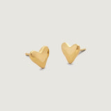 Minimalist 3D Heart Stud Earrings - Sleek 925 Sterling Silver Daily Studs - floysun