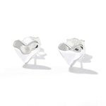 Minimalist 3D Heart Stud Earrings - Sleek 925 Sterling Silver Daily Studs - floysun