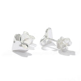 Minimalist 3D Heart Stud Earrings - Sleek 925 Sterling Silver Daily Studs - floysun