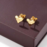 Minimalist 3D Heart Stud Earrings - Sleek 925 Sterling Silver Daily Studs - floysun