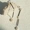Minimalist Black Glass & Freshwater Pearl Drop Earrings - floysun