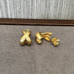 Minimalist Brushed Metal Cross Earrings - floysun