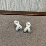 Minimalist Brushed Metal Cross Earrings - floysun