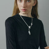 Minimalist Brushed Silver Bead Adjustable Y - Necklace - floysun