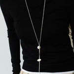 Minimalist Brushed Silver Bead Adjustable Y - Necklace - floysun