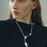 Minimalist Brushed Silver Bead Adjustable Y - Necklace - floysun