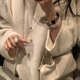 Minimalist Brushed Silver Bead Adjustable Y - Necklace - floysun