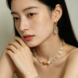Minimalist Clear Cylinder Glass Drop Earrings - floysun