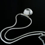 Minimalist Clear Glass Pendant Necklace - floysun