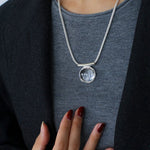 Minimalist Clear Glass Pendant Necklace - floysun
