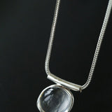 Minimalist Clear Glass Pendant Necklace - floysun