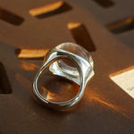 Minimalist Clear Glass Ring - floysun