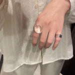 Minimalist Clear Glass Ring - floysun