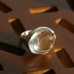 Minimalist Clear Glass Ring - floysun