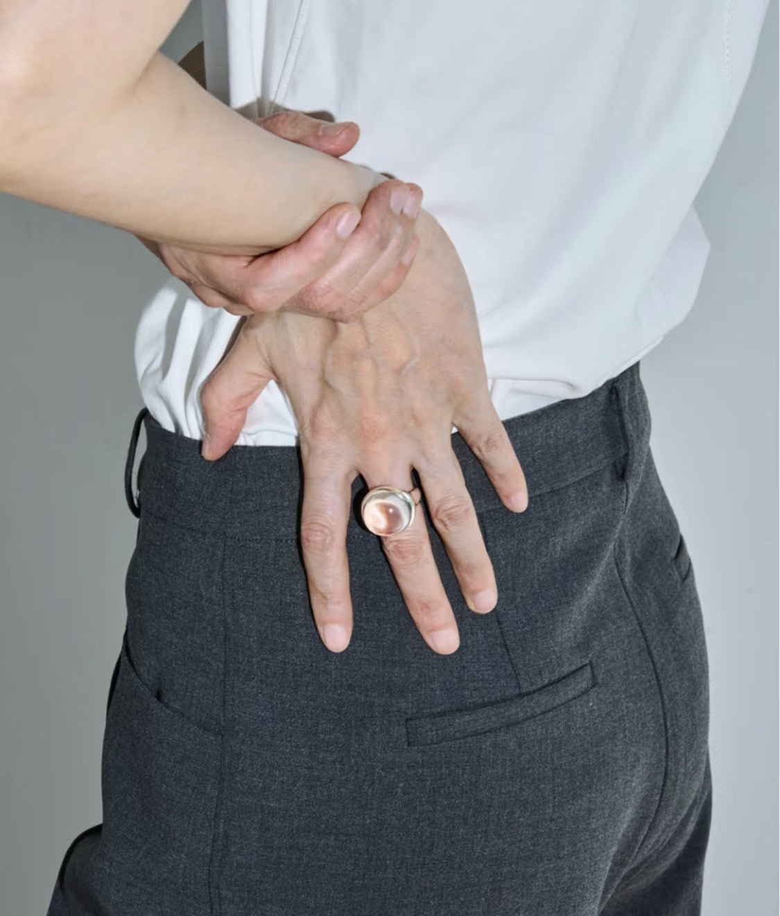 Minimalist Clear Glass Ring - floysun