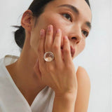 Minimalist Clear Glass Ring - floysun