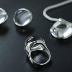 Minimalist Clear Glass Ring - floysun