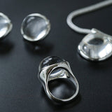 Minimalist Clear Glass Ring - floysun