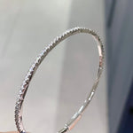 Minimalist Diamond Bangle with Rebound Elastic Design - floysun