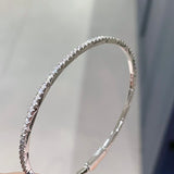 Minimalist Diamond Bangle with Rebound Elastic Design - floysun