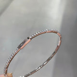 Minimalist Diamond Bangle with Rebound Elastic Design - floysun