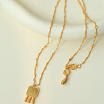 Minimalist Emotion Square Smiley Pendant Necklace - floysun