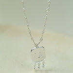 Minimalist Emotion Square Smiley Pendant Necklace - floysun