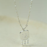 Minimalist Emotion Square Smiley Pendant Necklace - floysun