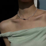 Minimalist Faceted Clear Quartz & Freshwater Pearl Beaded Necklace - floysun