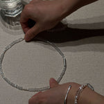 Minimalist Faceted Clear Quartz & Freshwater Pearl Beaded Necklace - floysun