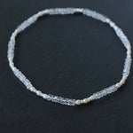 Minimalist Faceted Clear Quartz & Freshwater Pearl Beaded Necklace - floysun