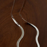 Minimalist Four - Leaf Clover Herringbone Chain Necklace - Sleek S925 Sterling Silver Liquid Snake Chain - floysun