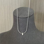 Minimalist Frosted Single Silver Ball Pendant Necklace - floysun